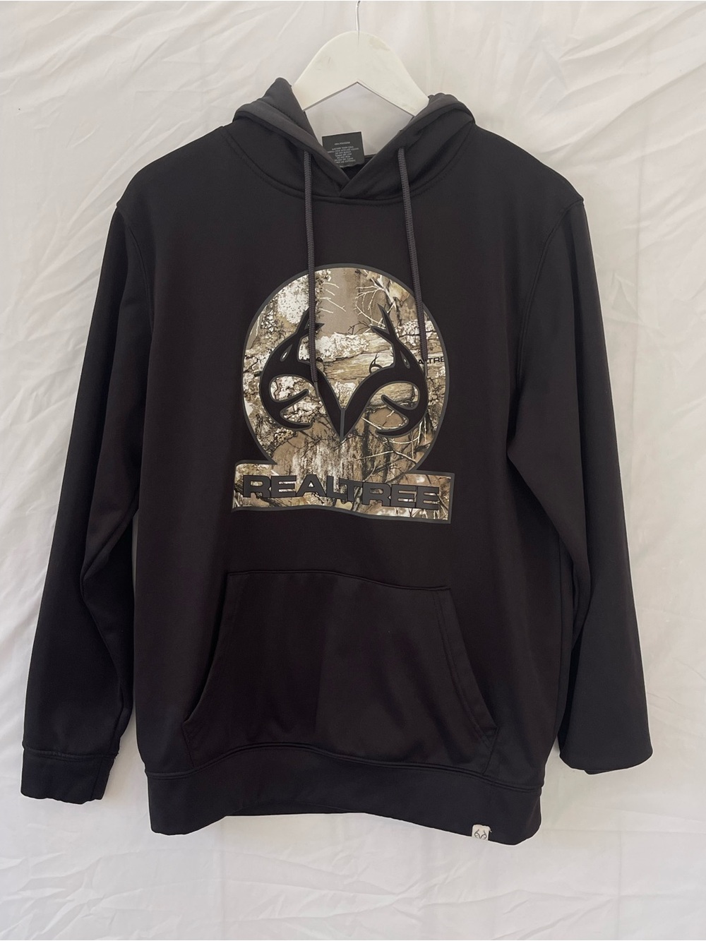 Realtree Black Hoodie with Camo Logo